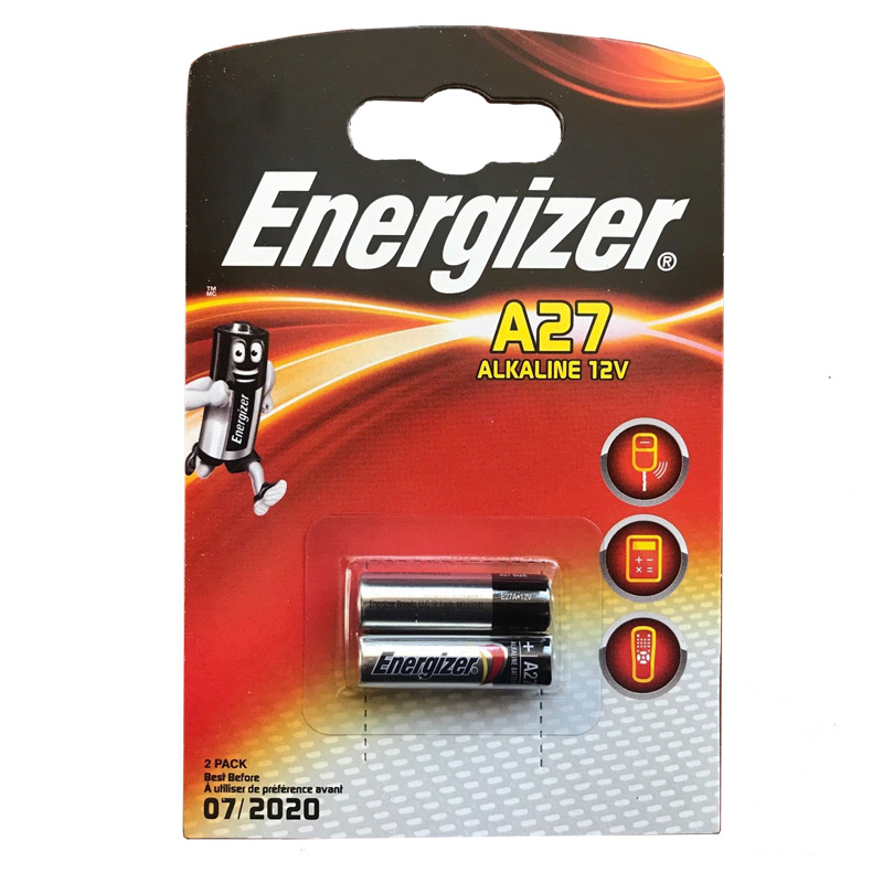 Energizer Batería de pila de botón, A27, 12V